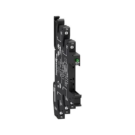 embase - pour relais rsl - 12/24v ac/dc - borne à vis - schneider electric rslzva1 (1/2)