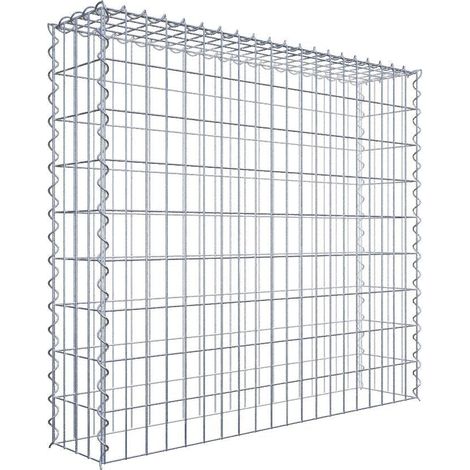 Gabiondeco - Gabion - Element de prolongation en hauteur 100 cm x 90 cm x 20 cm (L x H x P). maille 5 x 10 cm. Spirale. Attention : il manque une grille - Made in Ger... (1/5)