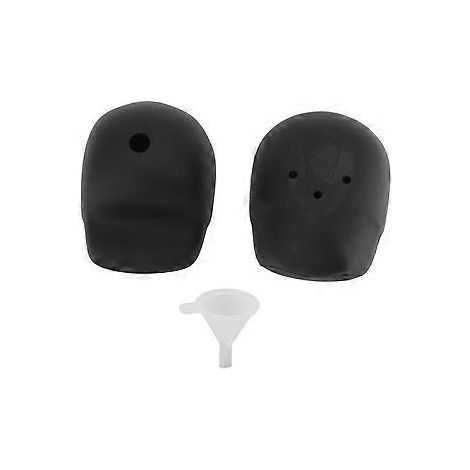 Silikon-Totenkopf-Eishockeyform mit Deckel, große Eisform mit einem Loch, geeignet zum Backen von Getränken.