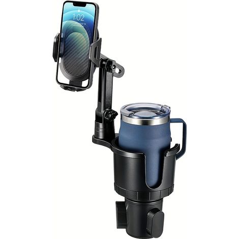 Support de téléphone pour porte-gobelet de voiture – Compatible avec iPhone, Samsung et tous les smartphones. (1/5)
