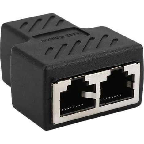 Derivador RJ45 cat hembra 1 entrada 2 salidas
