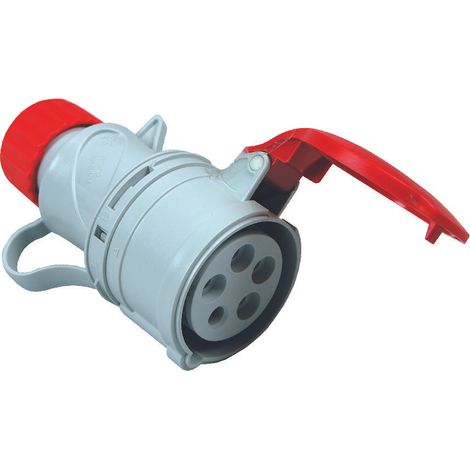 PRESA INDUSTRIALE VOLANTE ARGO ROSSA 3P+T+N CEE 309 IP44  16A colore rosso 71105    FANTON