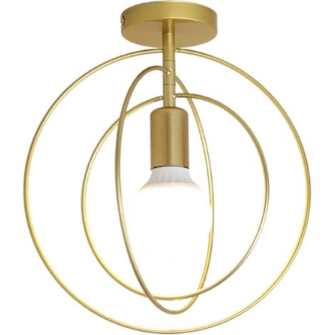 Plafonnier - Plafonnier rond doré créatif - sans ampoule