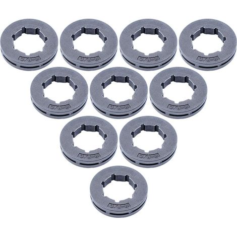 10 pièces pignon de jante pour tronçonneuse 3/8 8 dents Adapté pour Stihl 044 MS440 Husqvarna 371 385 365 (1/5)