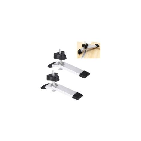 Ensembles Rail T Track Pince de Serrage, T-Track Clamp T Track Jeu de Pinces a clamper de Maintien à Acier Allié Rapide, pour Outil de Travail du Bois T-Slot (2Pcs) - Crezuo (1/4)