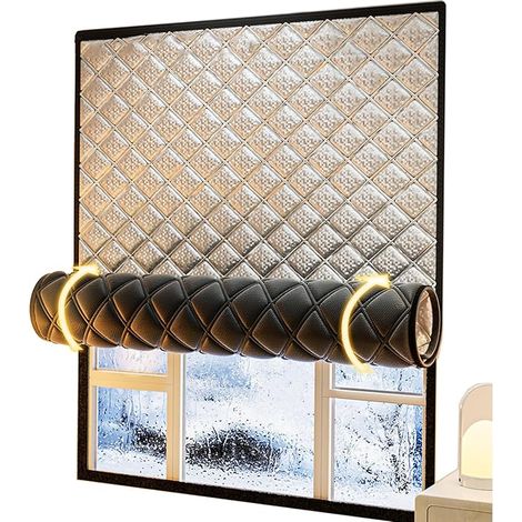 Kit de film d'isolation thermique pour fenêtre,Pour l'hiver et l'été,Résistant aux intempéries,Anti Froid,Rideau Coupe-vent Pour Chambre à Coucher De Salon,Auto-adhésif (145cm x 200cm)