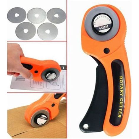 Cutter Rotatif pour Coupe de Tissus, Papier, Vinyle - Outil de Couture (1/4)
