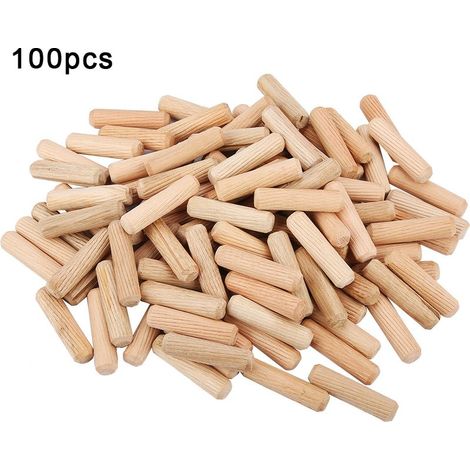 Cheville Bois Travail Artisanal Kit DIY avec Chevilles Bois 100 Pcs, Dimensions M10 x 40mm, pour Fabrication et Réparation Meubles (1/5)