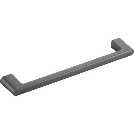 Poignée de meuble élégante en zinc brossé Anthracite 160 mm Largeur 180 mm (1/3)
