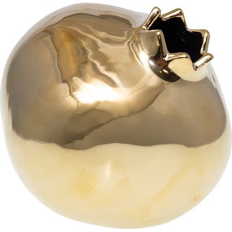 Vase en forme de grenade en céramique dorée pour décoration d'intérieur 12,8 x 12,8 x 11,5 cm - PANGIVO (1/2)
