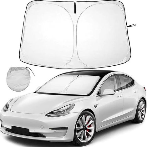 Parasol para parabrisas de coche apto para Tesla Model Y/3,parasol plegable para Tesla Model Y/3 (1/2)
