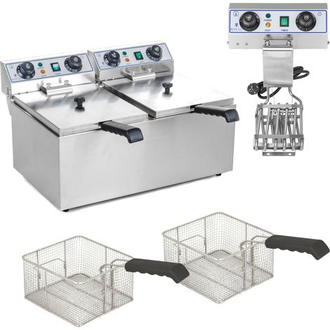 Friggitrice elettrica a due camere TIMER 2x9L (1/5)