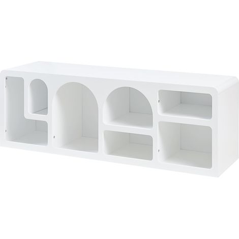 Mobile TV Vågå mensola porta TV per soggiorno 140 x 40 x 48 cm bianco 030010108