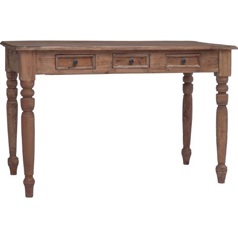 Maison Exclusive - Scrivania con Cassetti 117x57x75 cm in Legno Massello di Mogano (1/5)