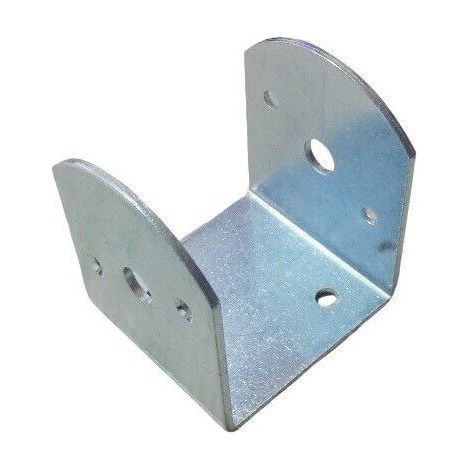 Staffa portapilastro a u mm 70 x 70 x h80 in ferro zincato a caldo da 3 mm (1/3)