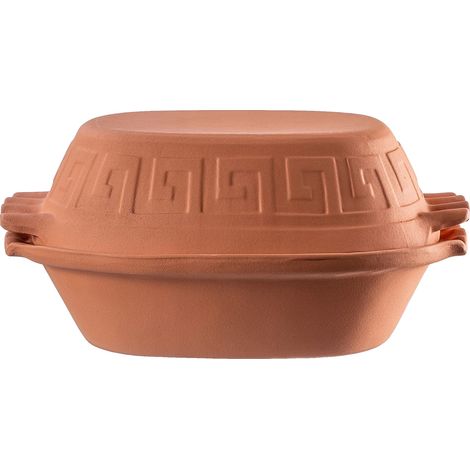 Maceta de terracota, construcción de arcilla duradera, diseño ecológico, color marrón. (1/5)