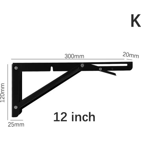 (K) Étagères murales réglables pour caravane, support triangulaire pliable, étagères de table murales robustes, quincaillerie pour la maison (1/5)