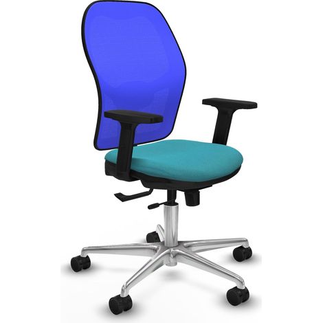 Chaise de bureau piqueras y crespo Jorquera turquoise maille (1/2)