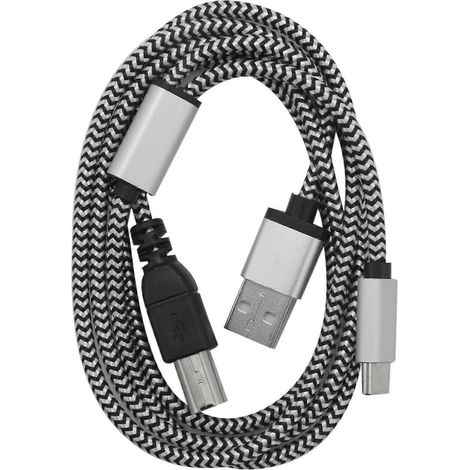 Câble d’imprimante USB 2 en 1 3.28ft / 1m avec câble d’imprimante USB C vers Midi, câble USB Midi USB C à U (1/5)