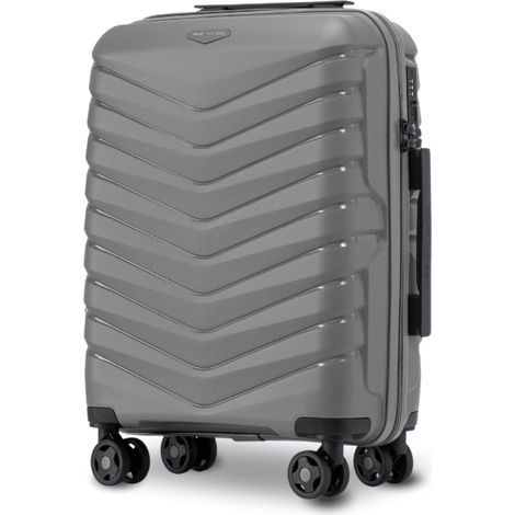 Maleta de cabina Wings PHOENIX de polipropileno de 20" GRIS OSCURO
