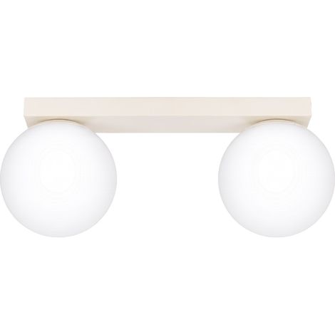 Plafoniere Yoli beige 34.5x14.5x12cm Acciaio Sollux (1/5)