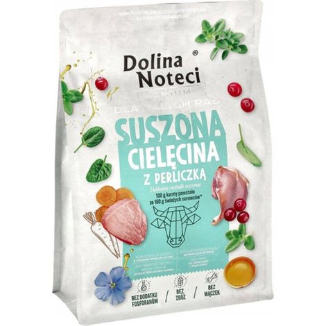 DOLINA NOTECI PREMIUM Trockenfutter für Hunde, Kalbfleisch mit Perlhuhn, 3 kg