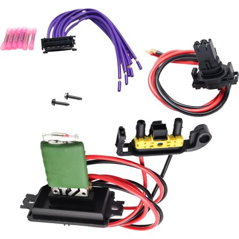 Kit de Résistance Chauffage de Ventilation 7701209803 Moteur Soufflerie avec Faisceau de Câblage Compatible avec MK3, Clio 3, Scenic 2, Grand Modus (1/5)