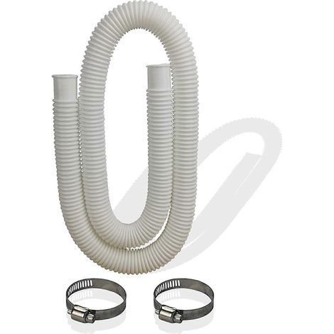Tuyau de rechange pour piscine, tuyau pour piscines hors sol, tuyau de rechange pour pompe de filtration de piscine avec 2 anneaux de raccordement métalliques (1/5)