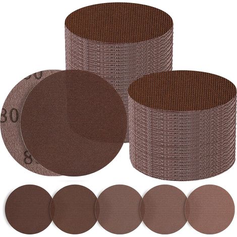 Lot de 50 Disque Abrasif 125 mm Maille Grain 80-320 Disque Poncage (1/5)