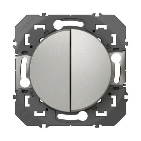 Interruttore a due vie e pulsante LEGRAND Dooxie in alluminio