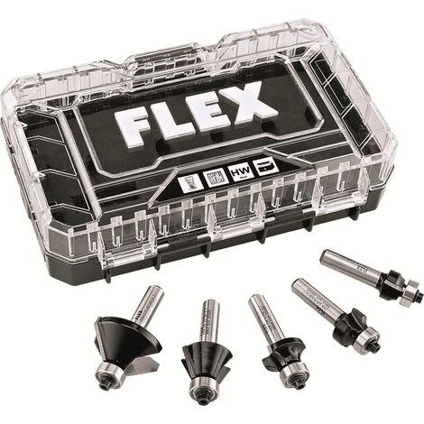 Flex Kanten-Fräser Set CER Bit Set 1 532.011 Radienfräser + Fasenfräser (1/3)