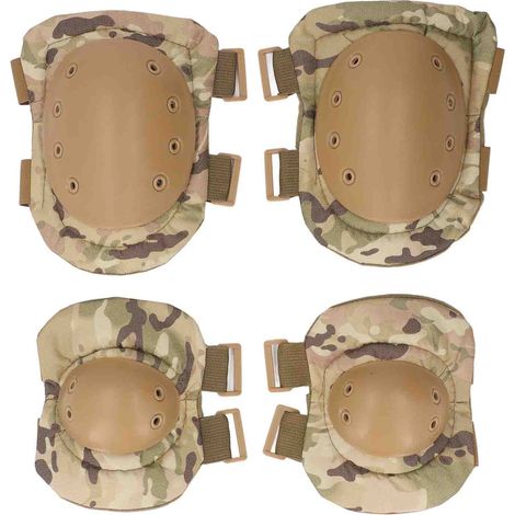 Ortviai Genouillères et Coudières de Protection – Lot de 4 en TPE Camouflage pour Bricolage, Jardinage et Travaux de Réparation (1/5)