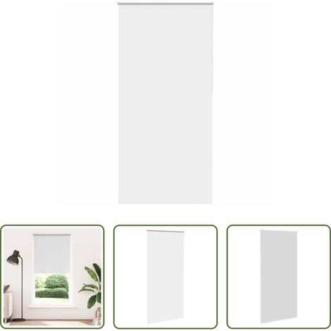 vidaXL Lichtschutz - Verdunkelungsrollo Weiß 90x210cm Stoffbreite 85,7 cm Polyester (1/5)