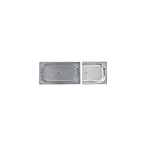 Panneau en acier inoxydable CAT2 32,5 x 17,6 avec raccordement aux eaux usées