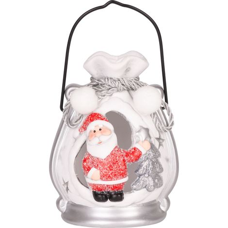 Dekoration MagicHome Weihnachten, Santa im Paket, LED, Terrakotta, 9,8x8,8x12,8 cm (1/4)