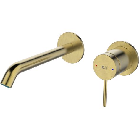 Essebagno Lollipop Unterputz-Einhandmischer Waschbecken gebürstetes Gold