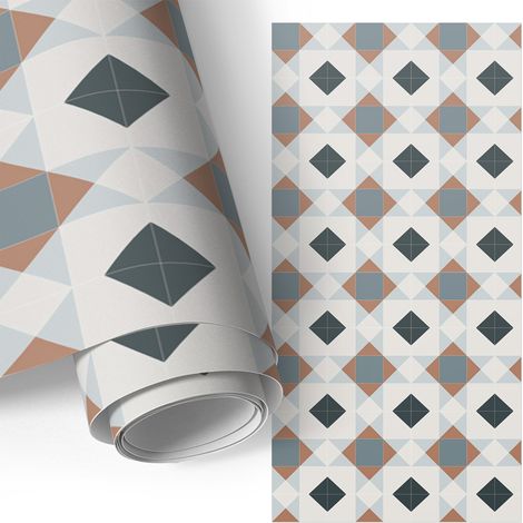 Möbelfolie - Klebefolie für Möbel - Selbstklebefolie - Dekorfolie - Küchenfronten bekleben - Geometrische Komposition 75x150 cm