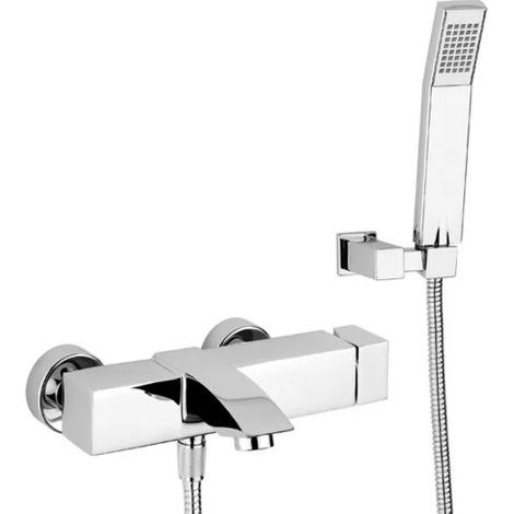 Rubinetto miscelatore monocomando vasca esterno con doccia serie level C/attacco duplex e flessibile mt 1,5 Rubinetteria paffoni spa