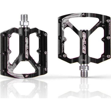 Jeu de 1 paire, accessoires vélo, pédales VTT, pédales SUFUL, pédales aluminium CNC, plaque de protection anti-oxydation 9/16 pouces, pour vélo de route. (noir) (1/4)