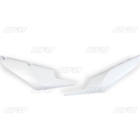 Paneles laterales traseros UFO Husqvarna TC 125/250 '19-22, FC 250/350/450 '19-22, TE 150/250/300 '20-22, FE 250/350/450/501 '20-22 (inferior) blanco '20