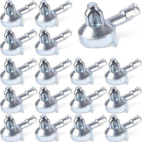 Lot de 16 supports d'étagère, en alliage de zinc, compatibles avec les étagères IKEA (argent). (1/5)