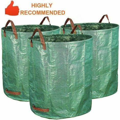 Royaluxe - Garden bag, set of 3 waterproof garden bin bags with double stitching and gusset ring, 1 cleanliness (1/4)