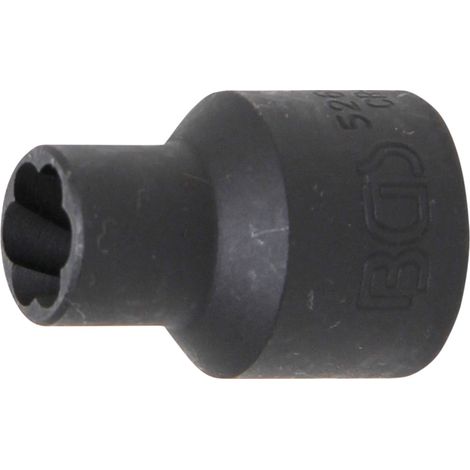 Llave de vaso de perfil en espiral / extractor de tornillos entrada 12,5 mm (1/2") 10 mm (1/4)