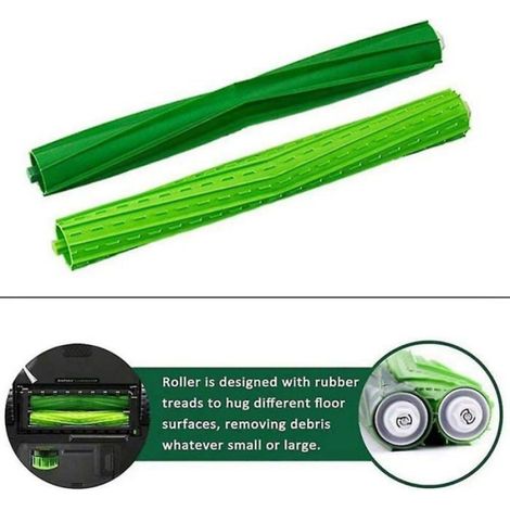 Brosse A Rouleau - Caoutchouc - Pour Aspirateur Robot S9 9150 S9+ S9 Plus 9550 - Lot De 2 (1/3)