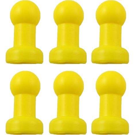 Lot de 6 embouts de poteau en acier pour trampoline, diamètre 25 mm, capuchons de protection en plastique pour balles, filet supérieur en forme de G, boîtier de protection pour cadre de lit en fer, ja (1/4)