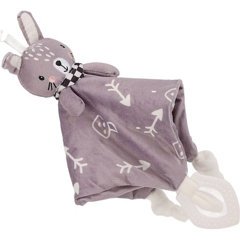 Couverture sensorielle bébé à mâcher, type B, avec clochette et doudou. (1/5)