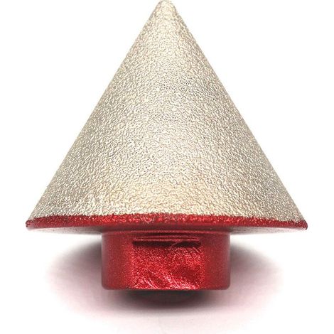 M14 Fraise diamantée brasée pour aléser la pierre, la céramique, le carrelage et le verre Fraise à pointe conique de 48 mm de diamètre Filetage (1/5)