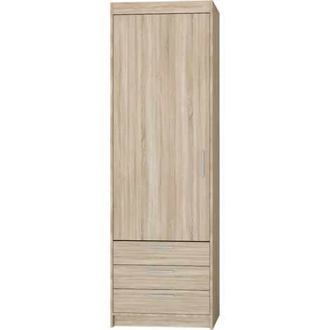 AX LIVING Schlafzimmer Schrank Storicos 1T3S Sonoma Eiche 59,9cm breit