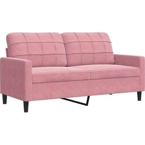Canapé à 2 places，Sofa pour Salon，Banquette Rose 140 cm Velours CFW998020 (1/5)