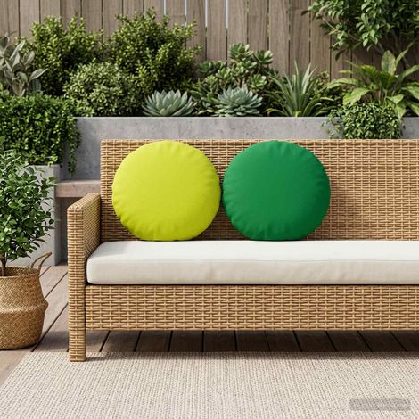 Housse de coussin 2 pcs HEERLEN Vert Ø 30 cm Polyester (1/5)